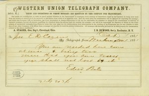 Letter from Attorney General Edward Bates to John Couzins by Edward Bates